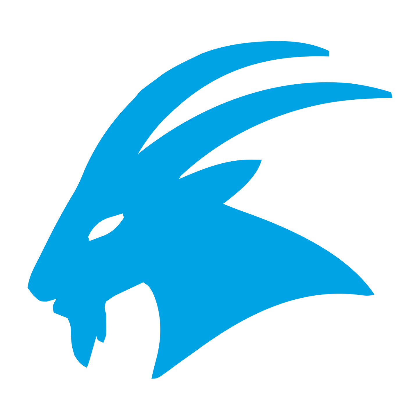 Goat Head Profile Logo #00a3e4