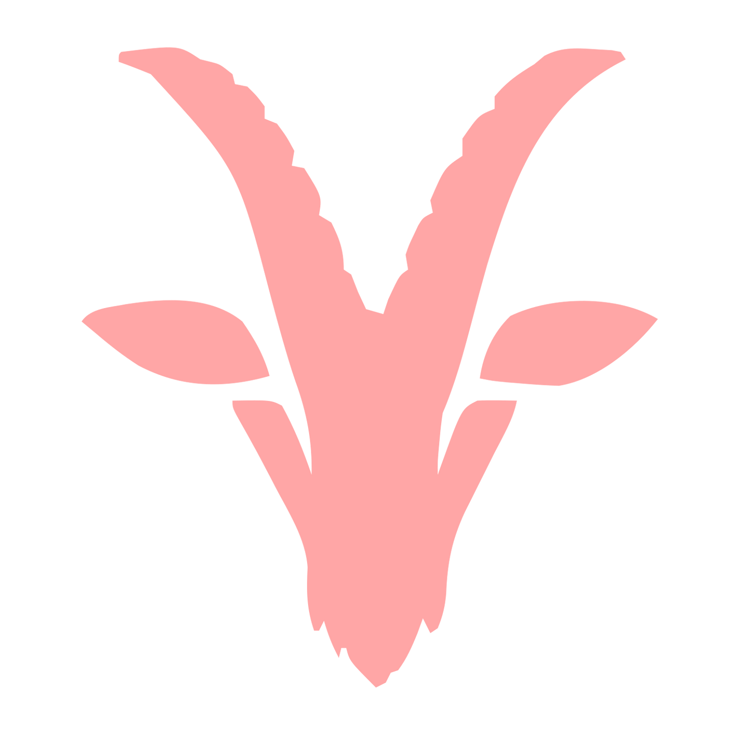 Goat Head Horns Logo #ffa6a6