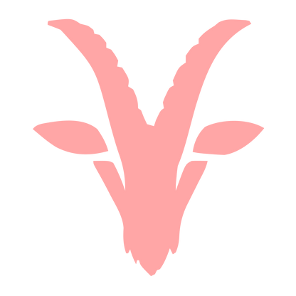 Goat Head Horns Logo #ffa6a6