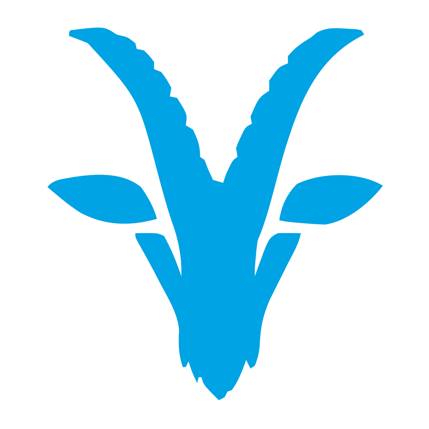 Goat Head Horns Logo #00a3e4