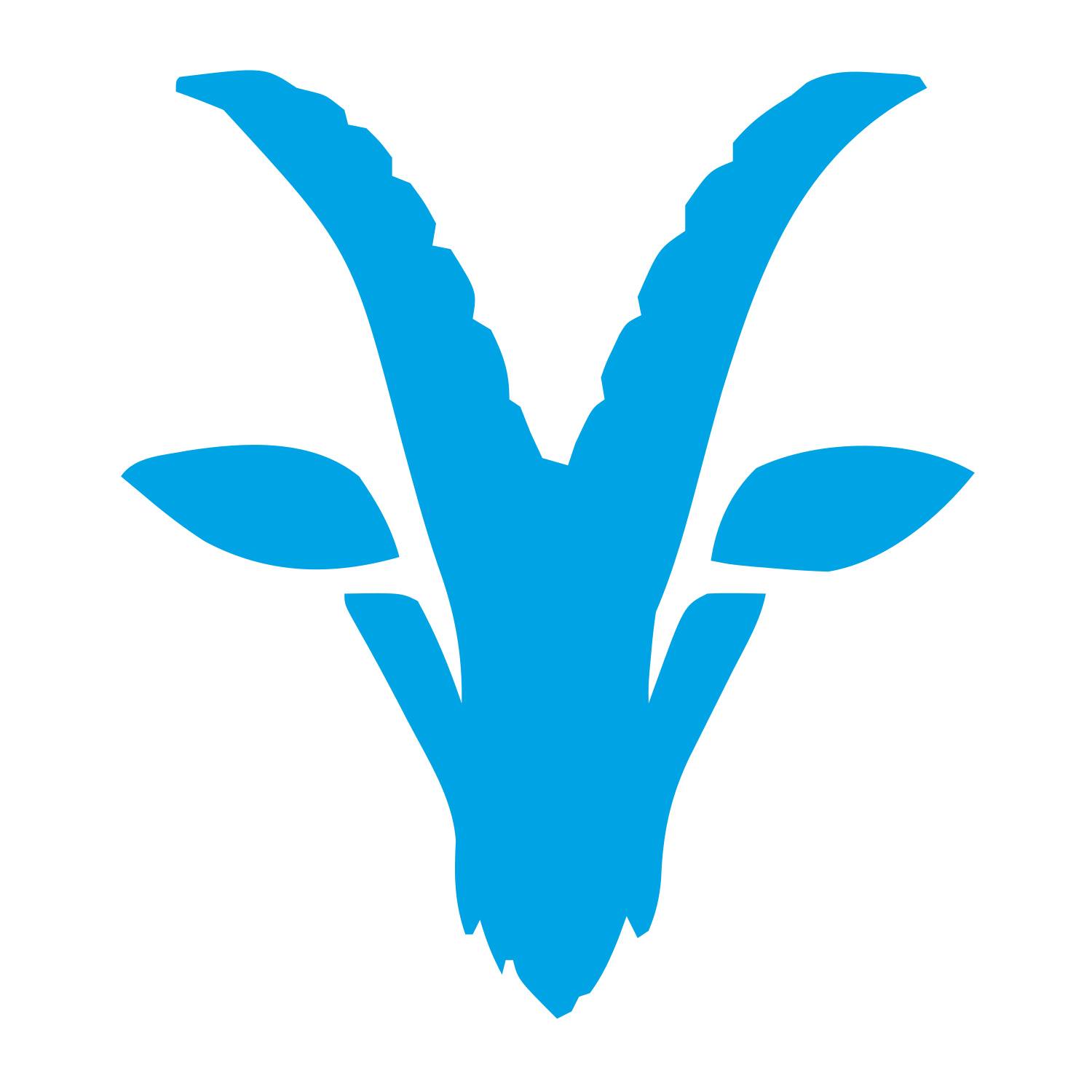 Goat Head Horns Logo #00a3e4