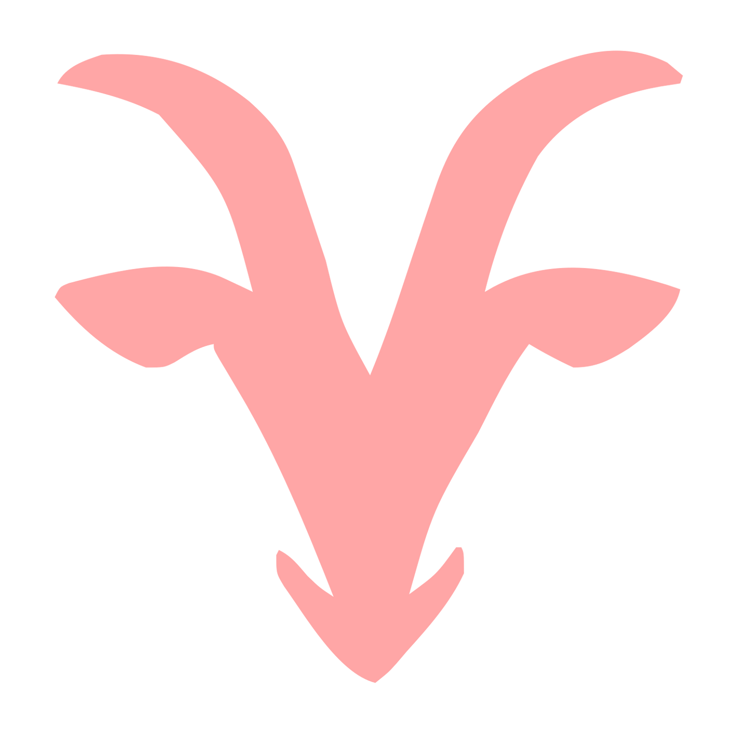 Goat Horns Head Logo #ffa6a6
