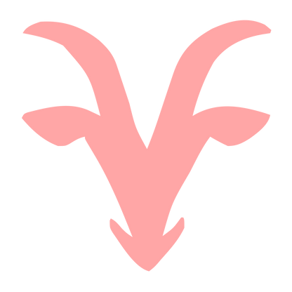 Goat Horns Head Logo #ffa6a6