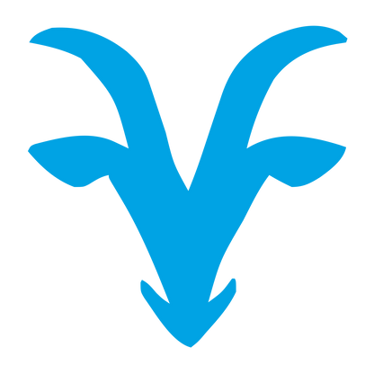 Goat Horns Head Logo #00a3e4