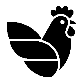 Layered Overlap Chicken Logo