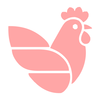 Layered Overlap Chicken Logo #ffa6a6