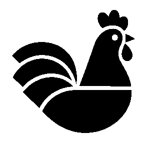 Rooster Layered Overlap Logo