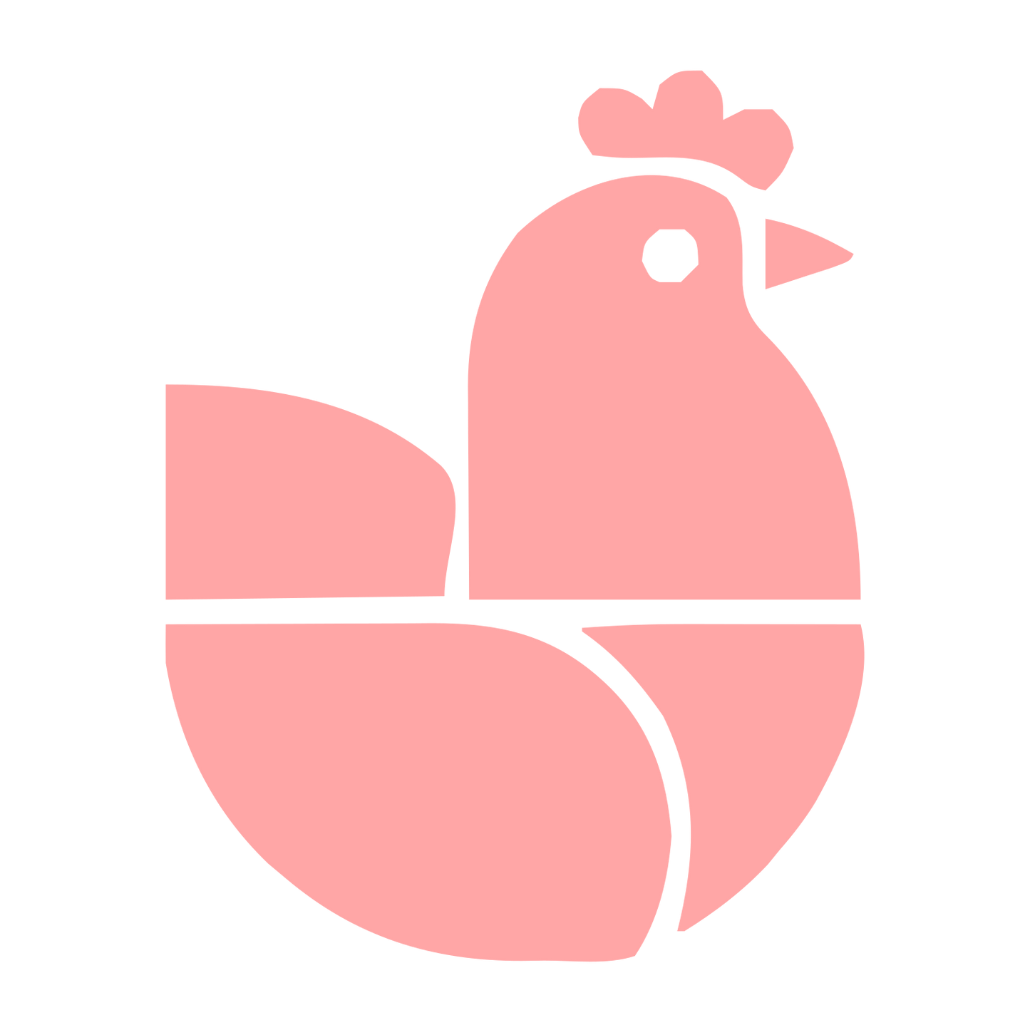 Chicken in Nest Logo #ffa6a6