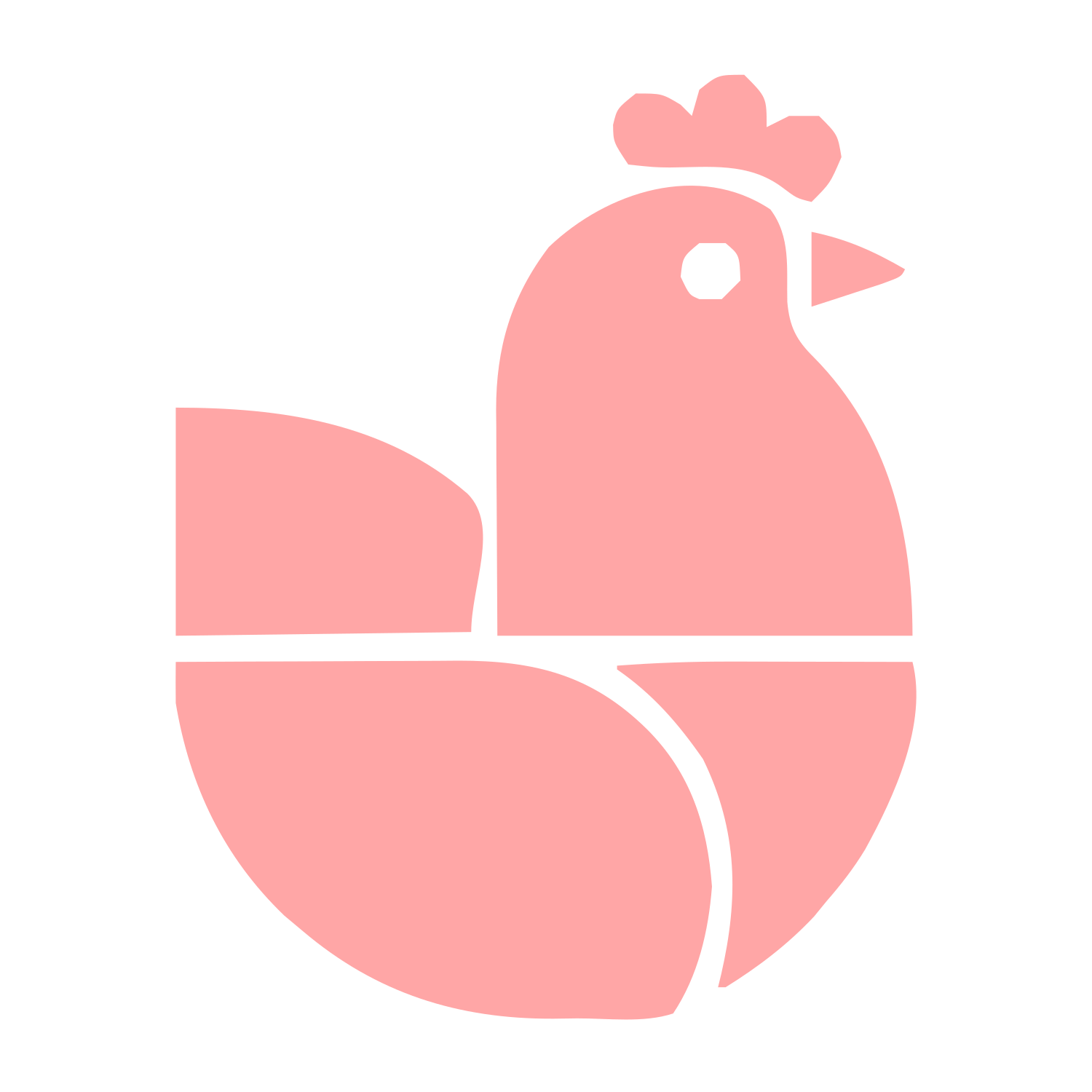 Chicken in Nest Logo #ffa6a6