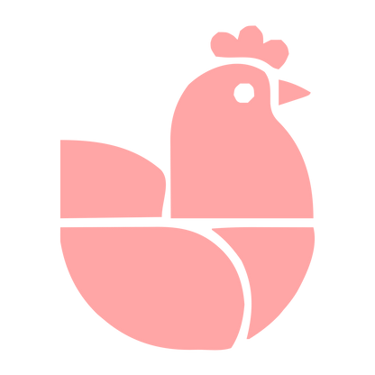 Chicken in Nest Logo #ffa6a6