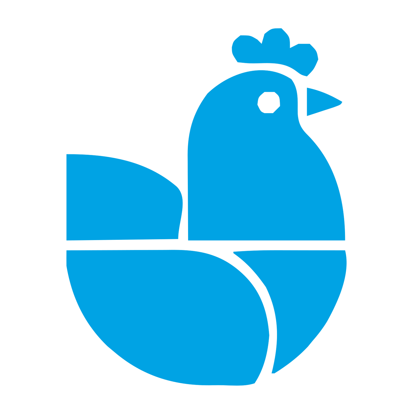 Chicken in Nest Logo #00a3e4