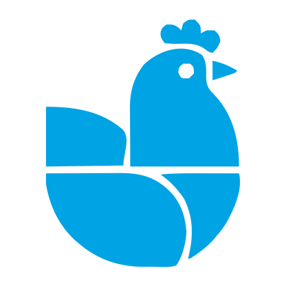 Chicken in Nest Logo #00a3e4