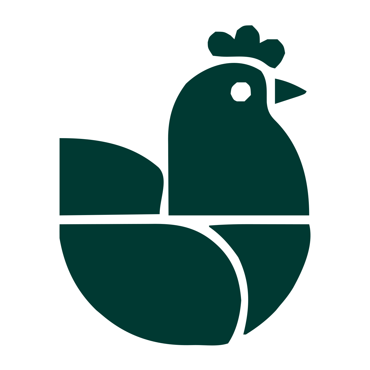 Chicken in Nest Logo #003932