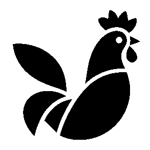 Rooster Layered Overlap Logo
