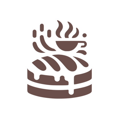 Coffee and Cake Logo #6B4F4B