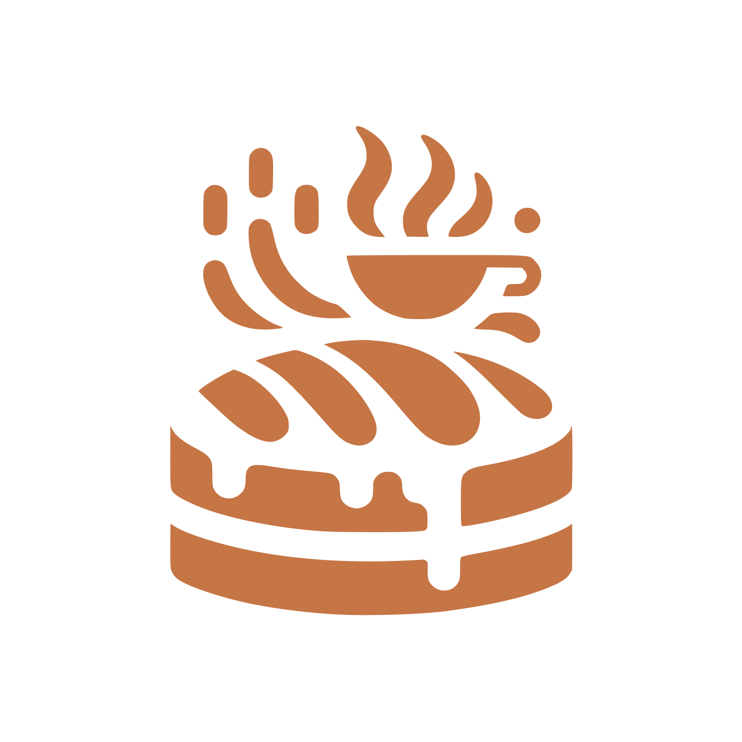 Coffee and Cake Logo #C67545