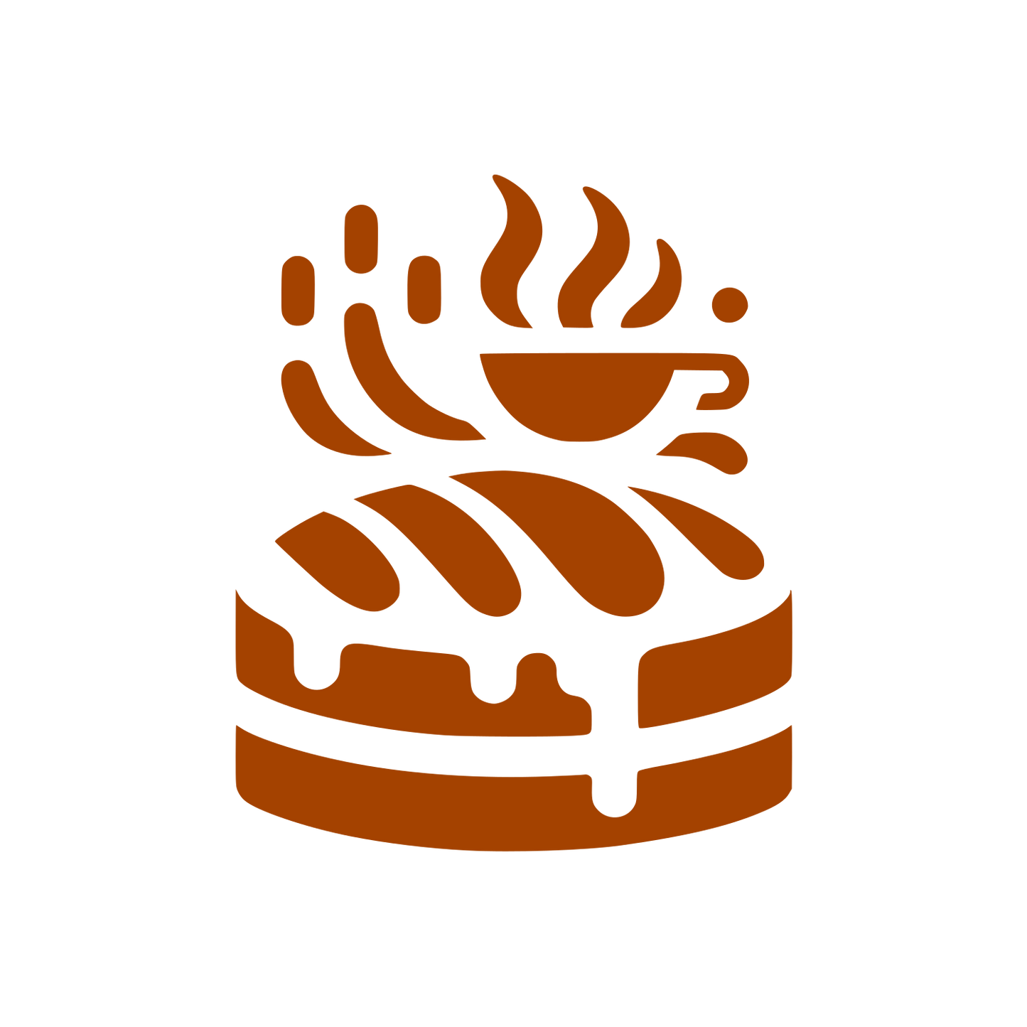 Coffee and Cake Logo #A44200