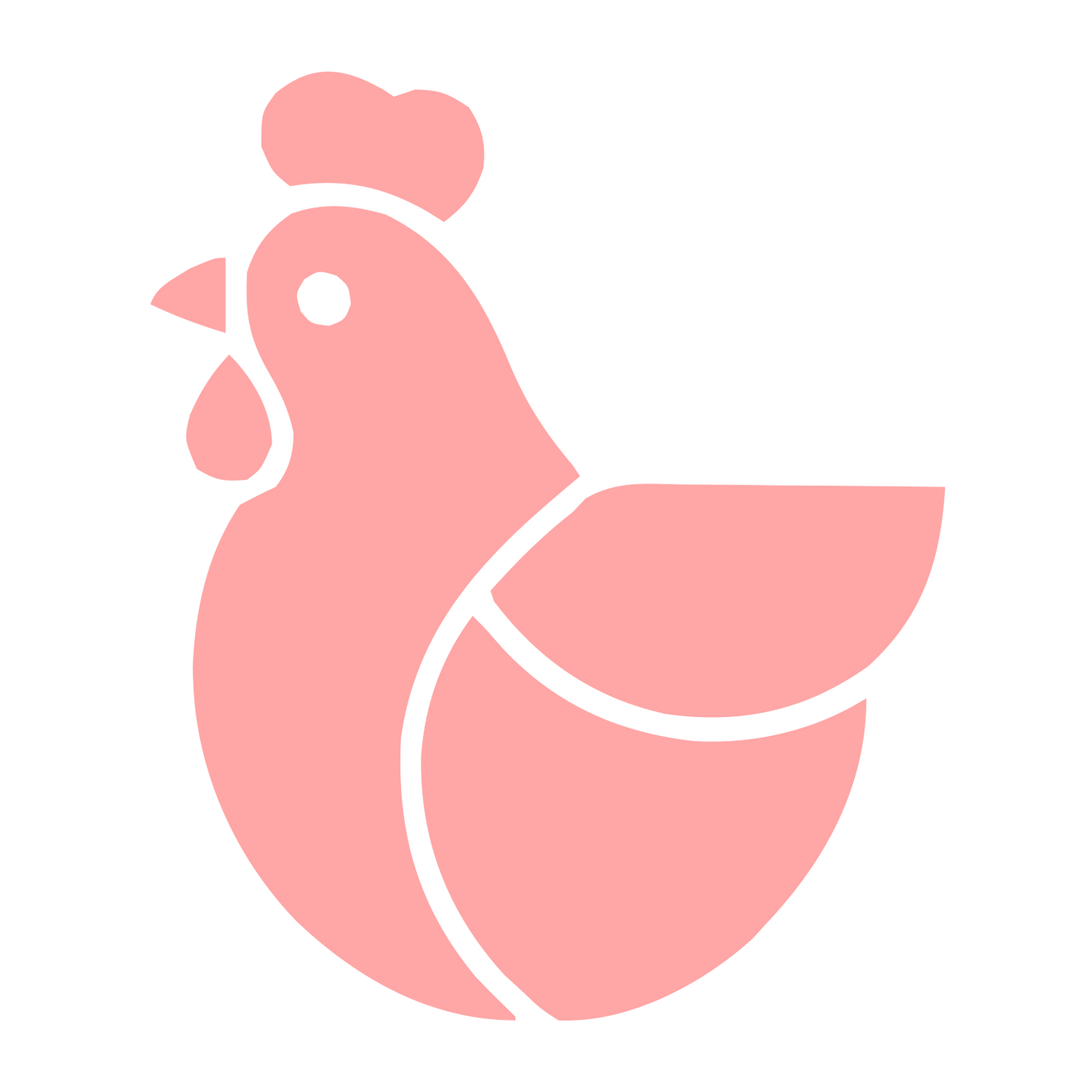 Layered Chicken Logo #ffa6a6