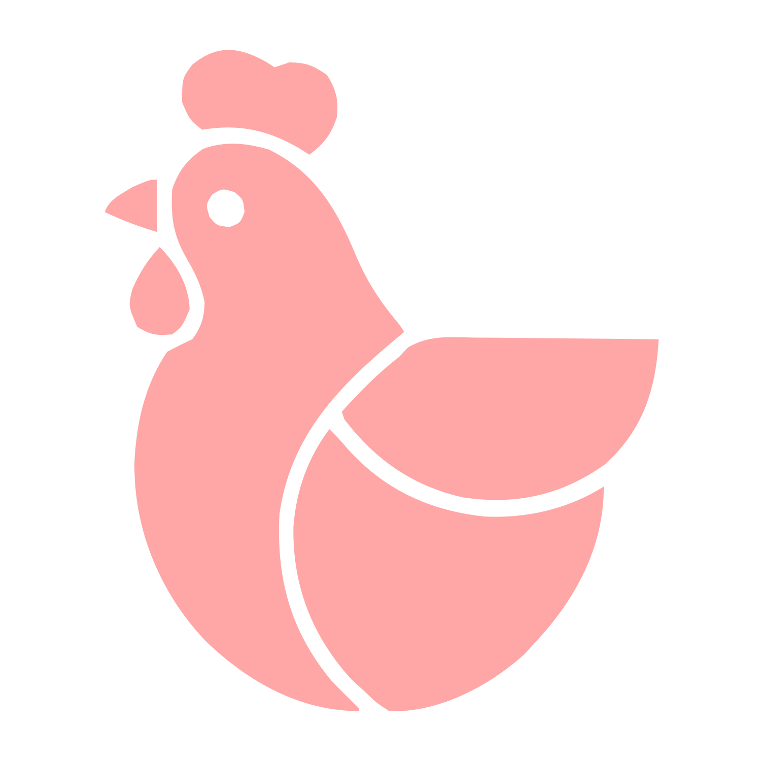 Layered Chicken Logo #ffa6a6
