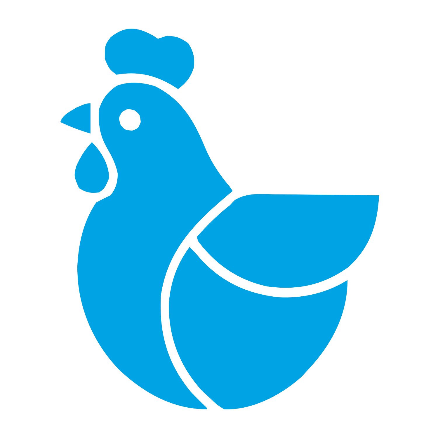 Layered Chicken Logo #00a3e4
