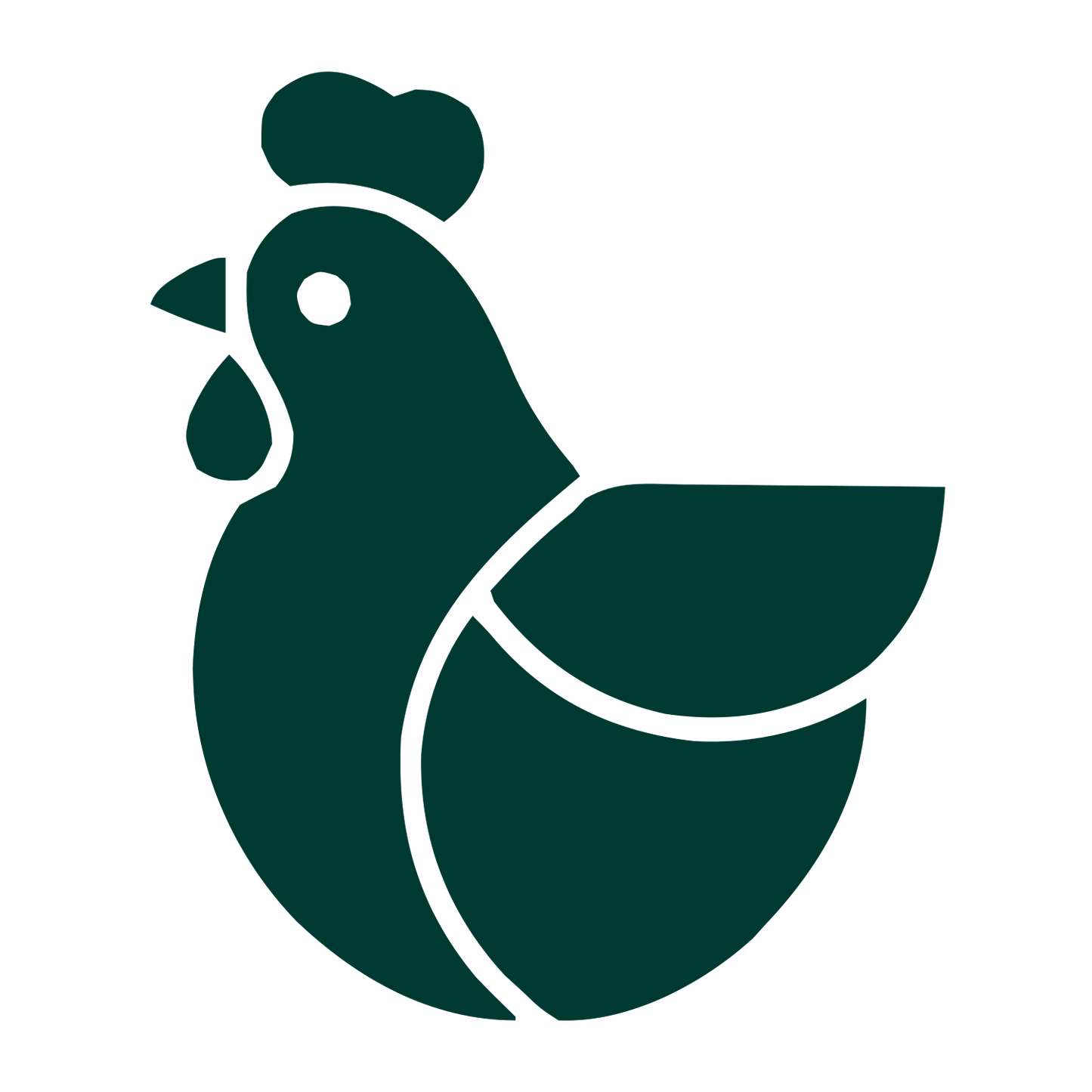 Layered Chicken Logo #003932