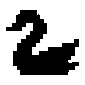 Pixel Swan Duck Logo