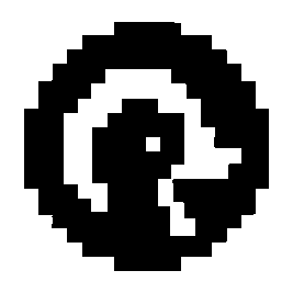 Pixel Duck Circle Logo