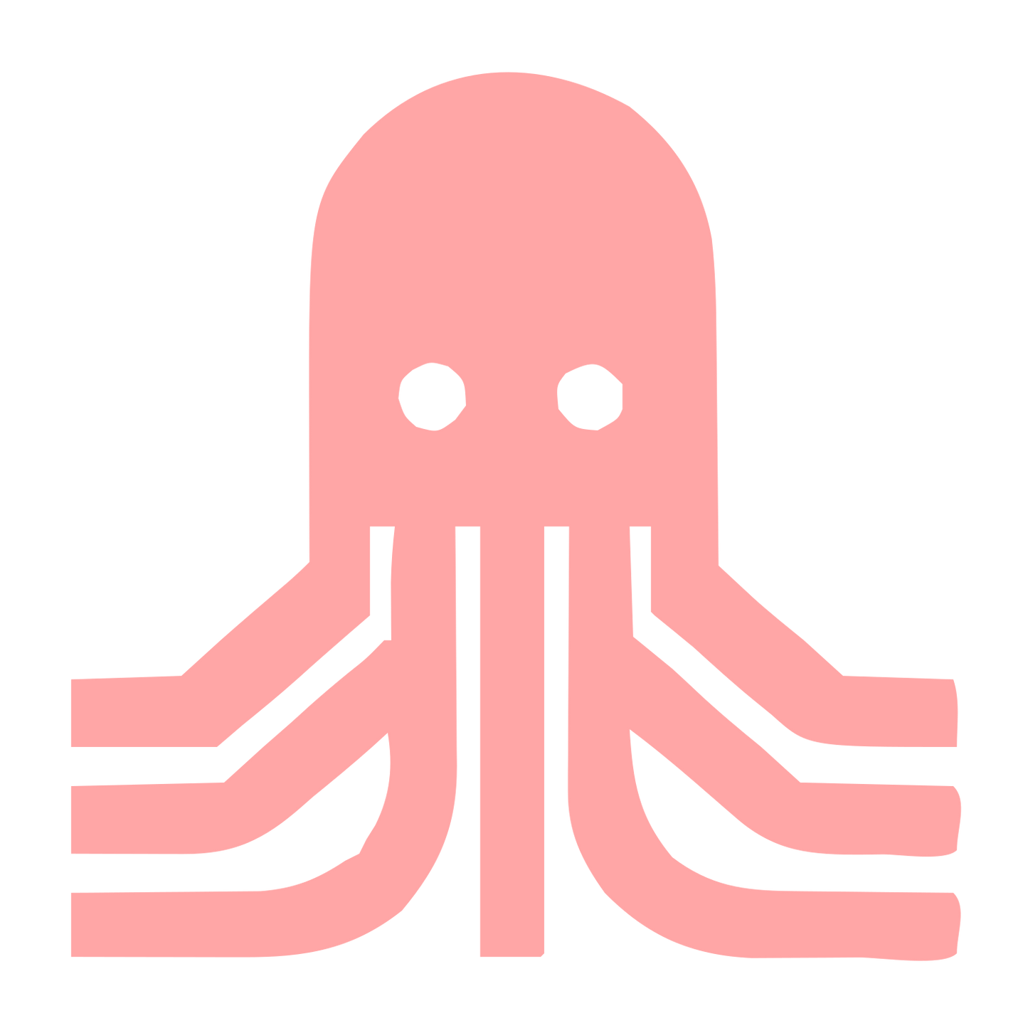 Swiss Style Octopus Logo #ffa6a6