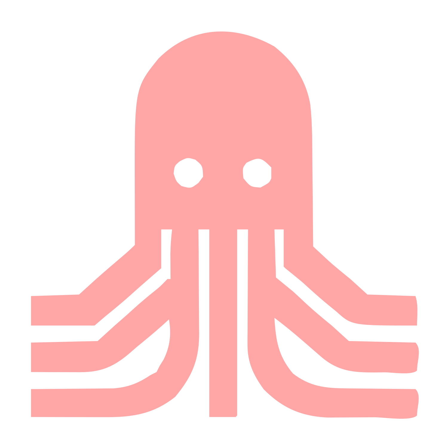 Swiss Style Octopus Logo #ffa6a6