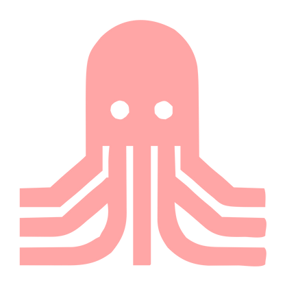 Swiss Style Octopus Logo #ffa6a6