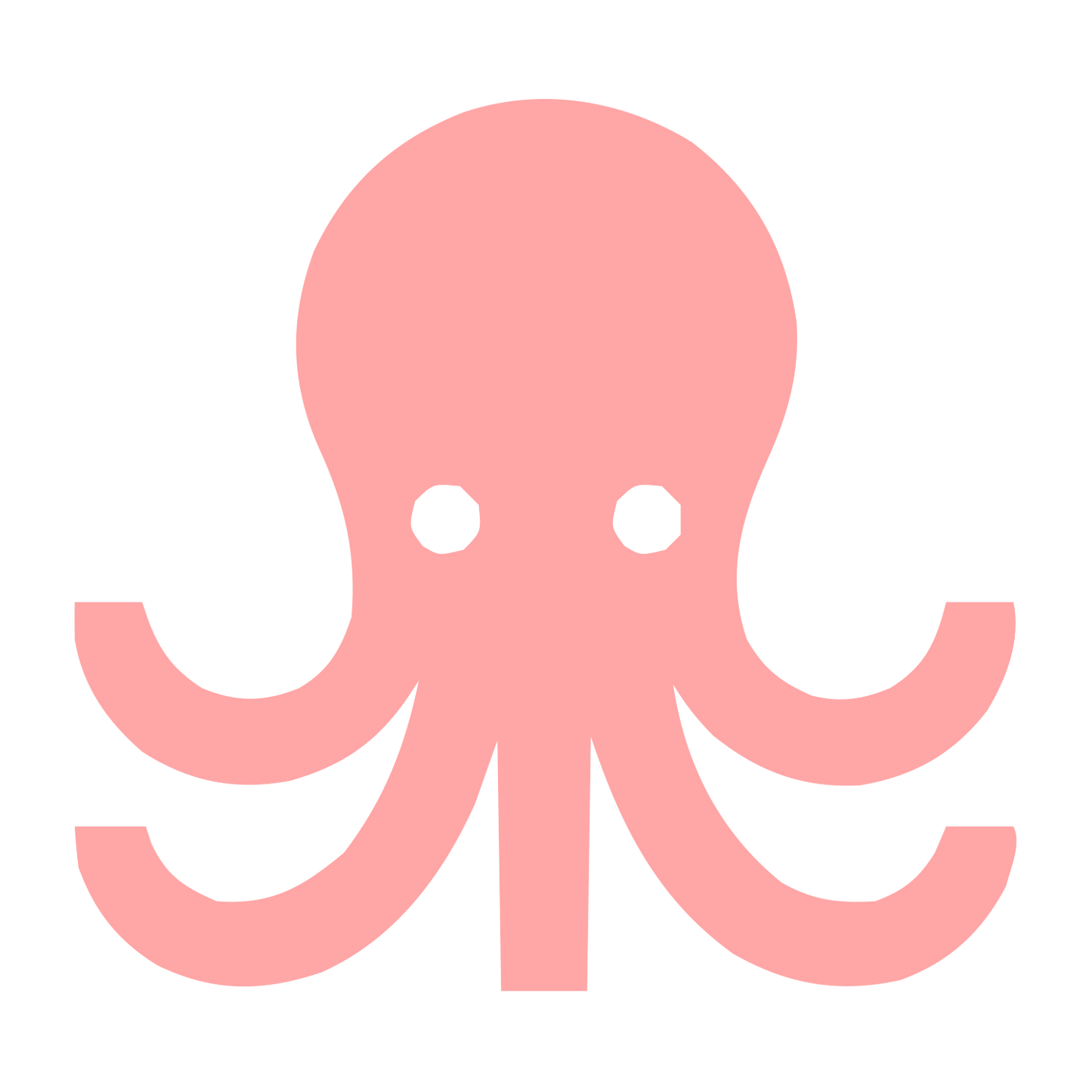 Bold Octopus Logo #ffa6a6