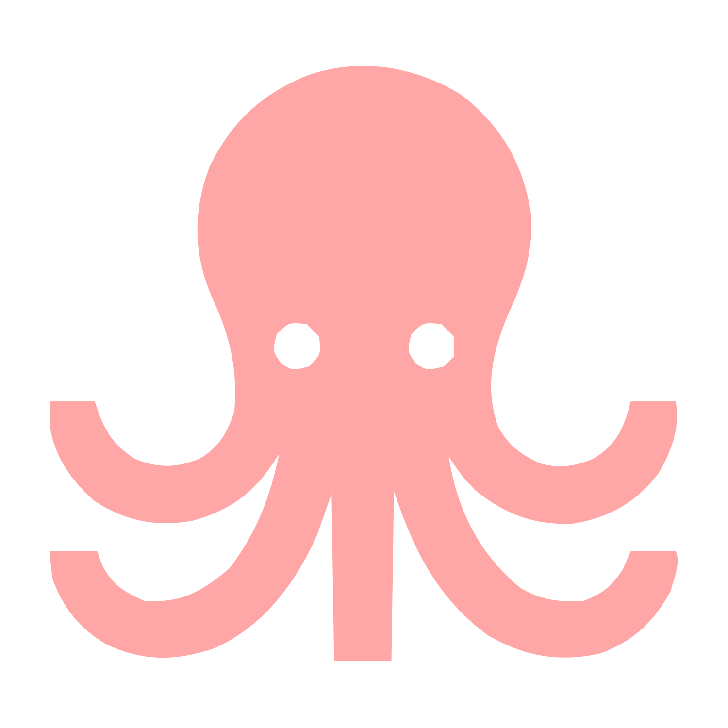 Bold Octopus Logo #ffa6a6