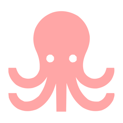 Bold Octopus Logo #ffa6a6