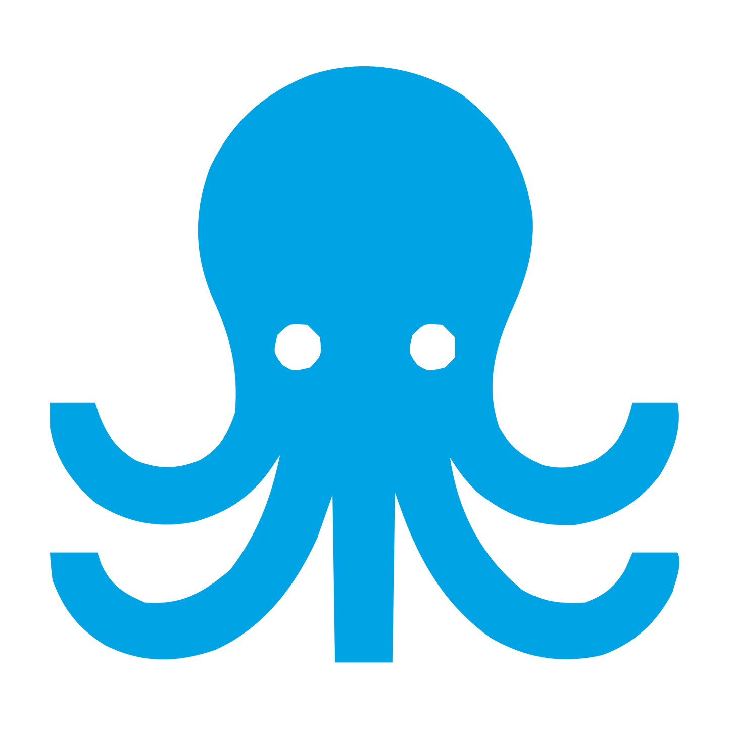 Bold Octopus Logo #00a3e4