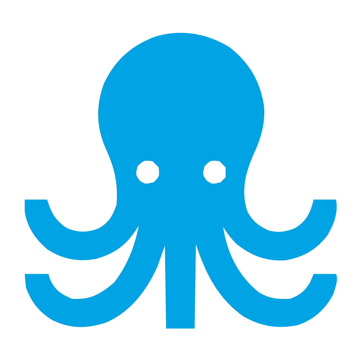 Bold Octopus Logo #00a3e4
