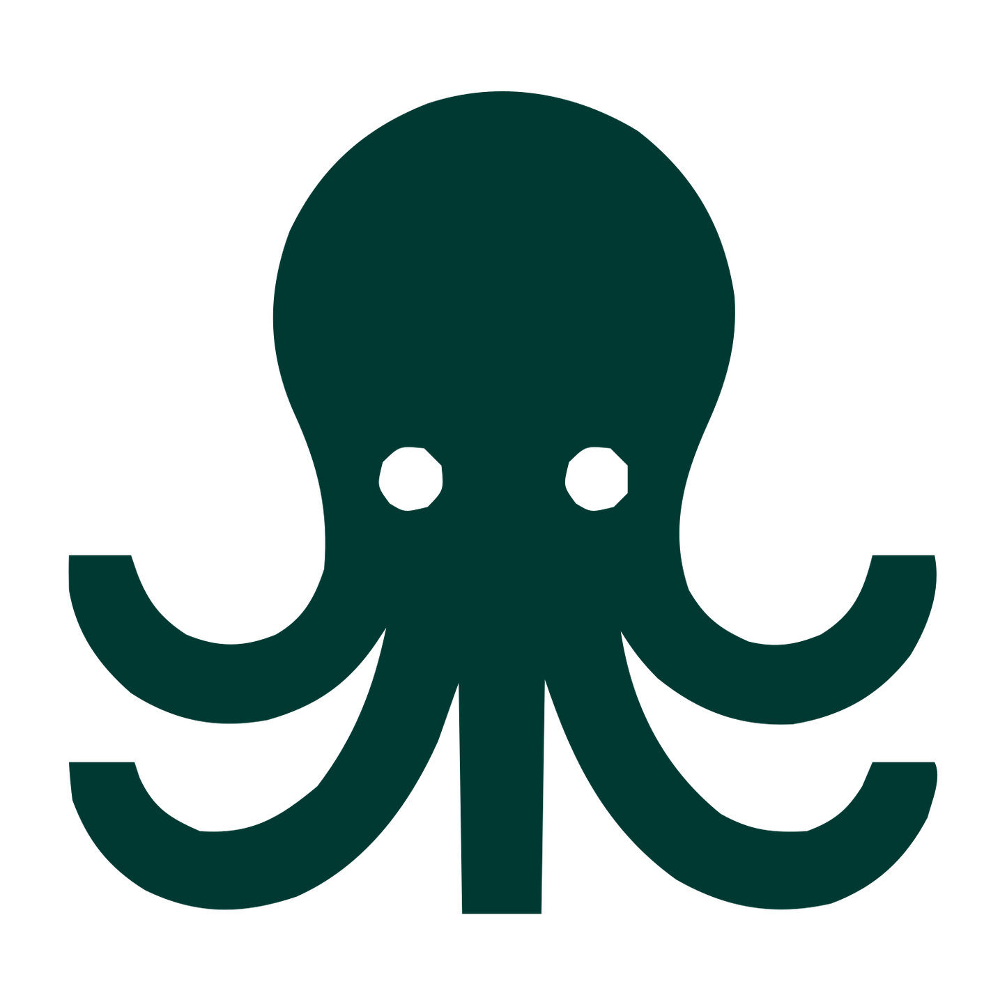 Bold Octopus Logo #003932