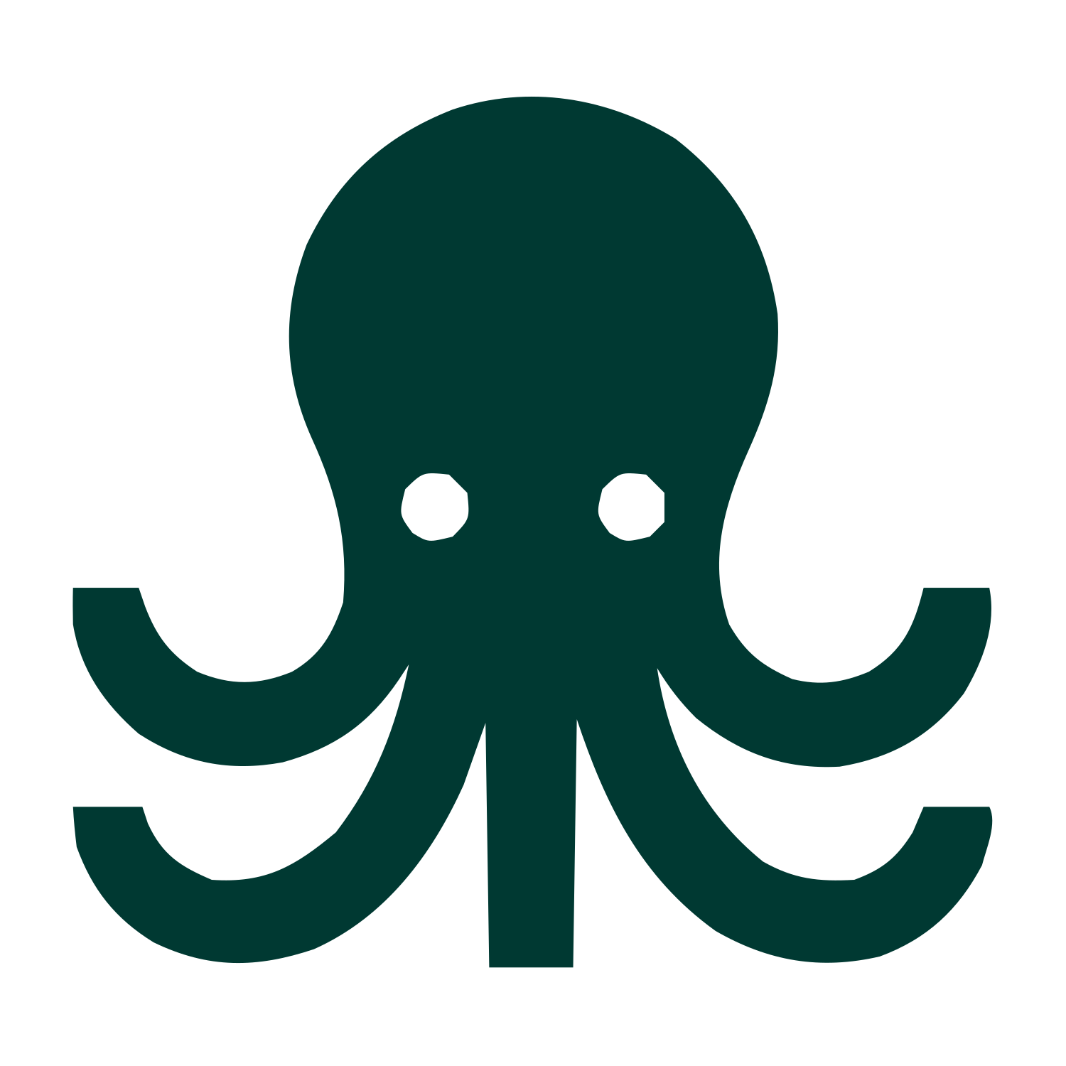 Bold Octopus Logo #003932