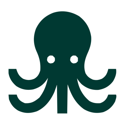 Bold Octopus Logo #003932
