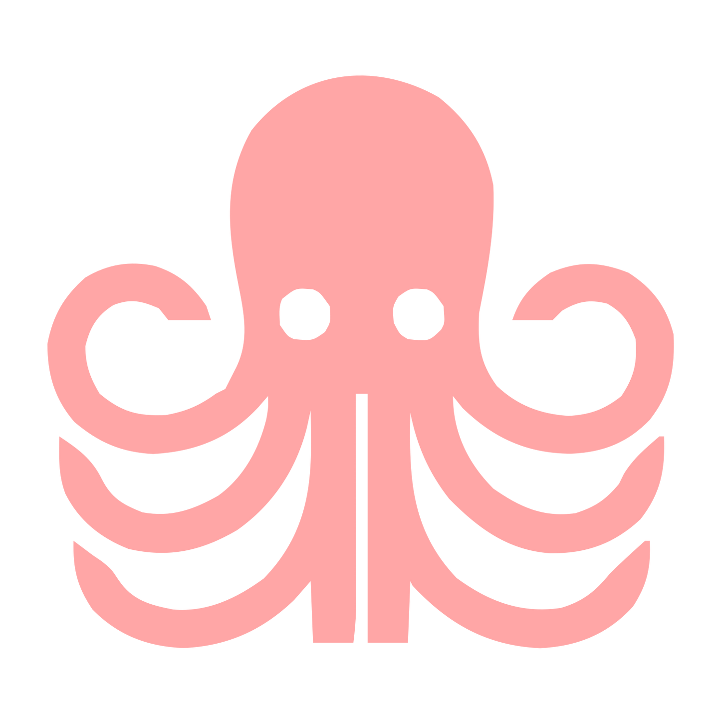 Bold Octopus Logo #ffa6a6