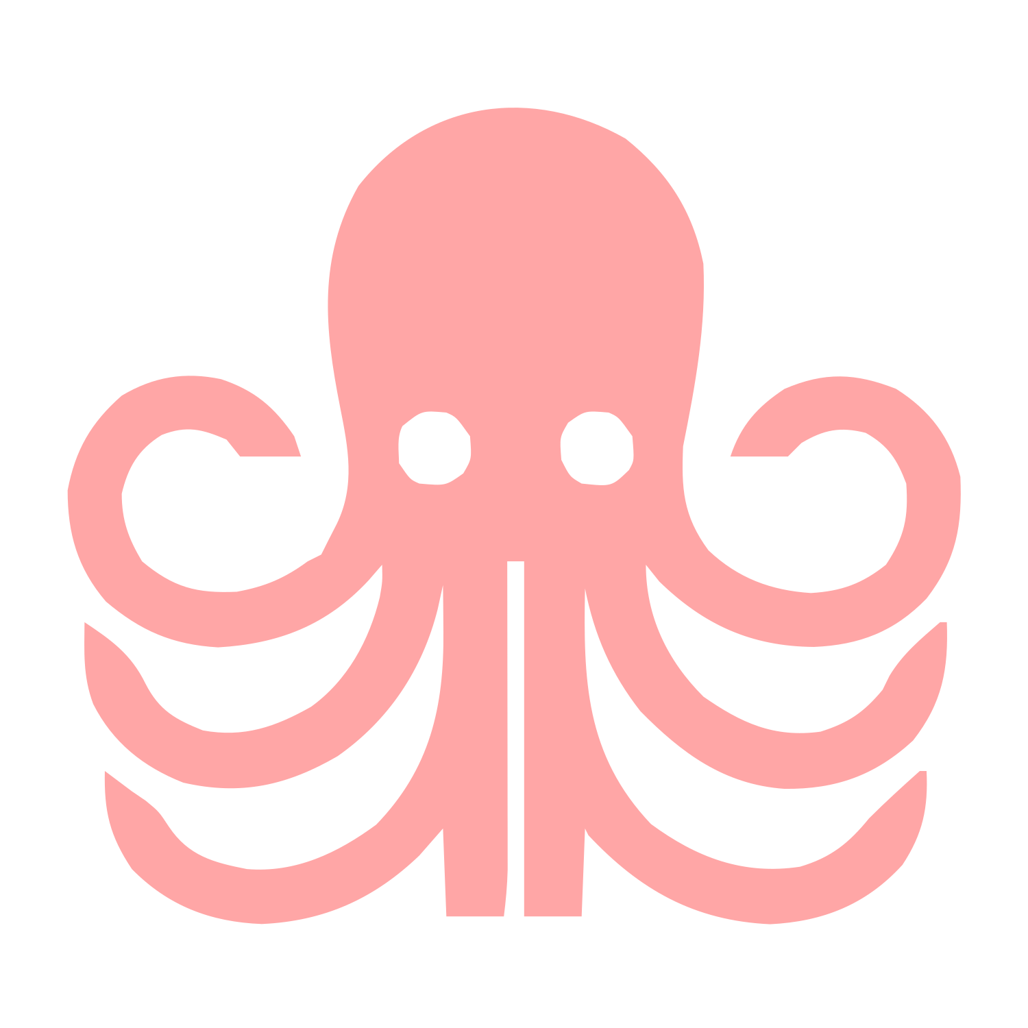 Bold Octopus Logo #ffa6a6