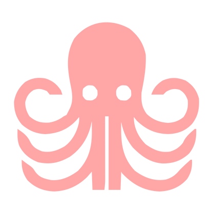Bold Octopus Logo #ffa6a6