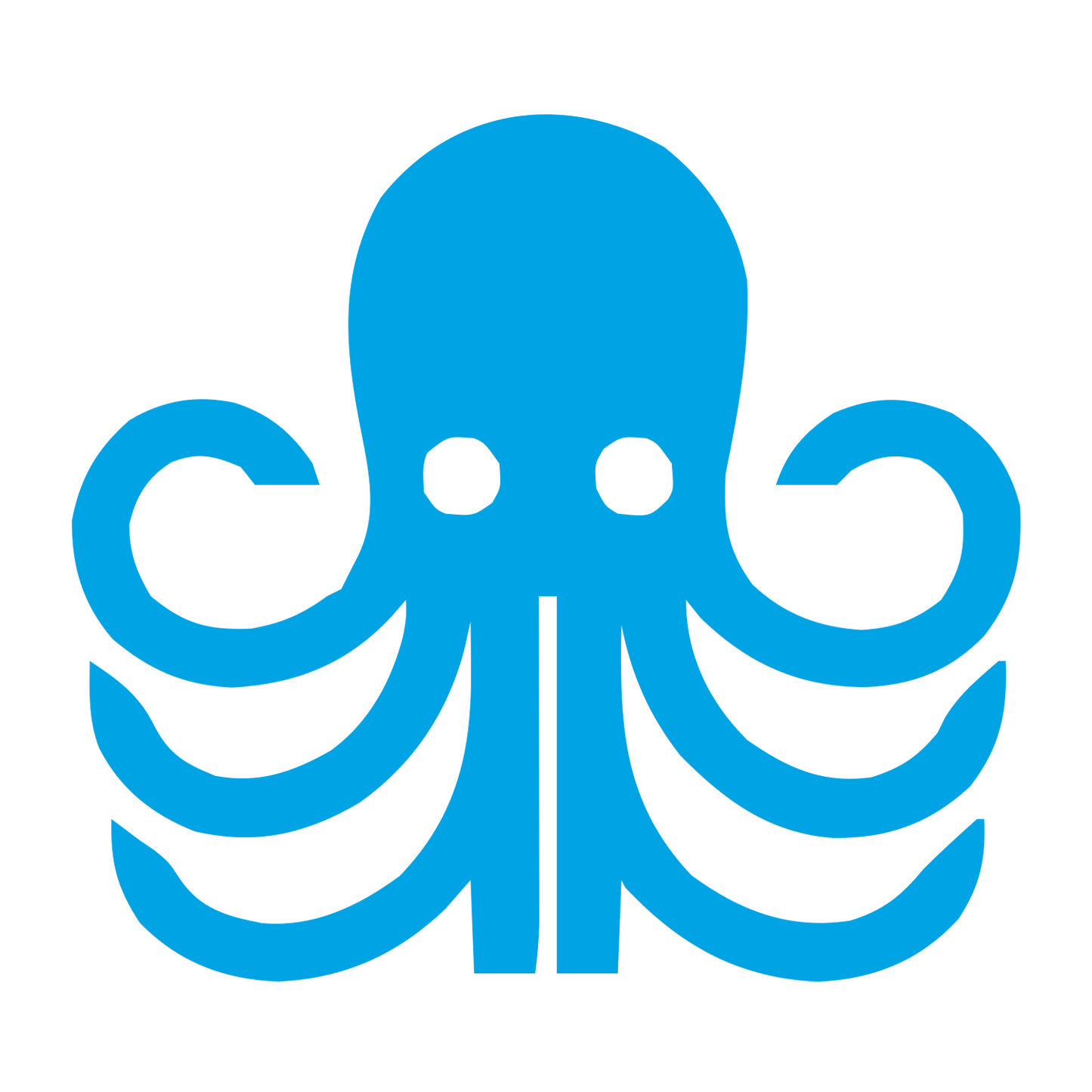 Bold Octopus Logo #00a3e4