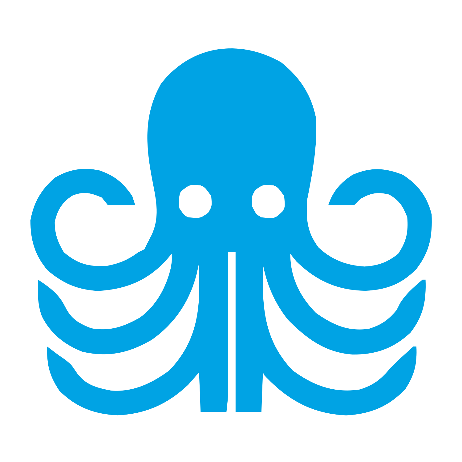 Bold Octopus Logo #00a3e4