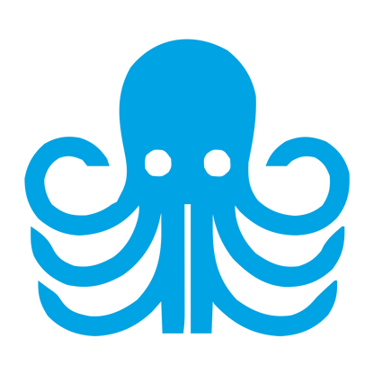 Bold Octopus Logo #00a3e4
