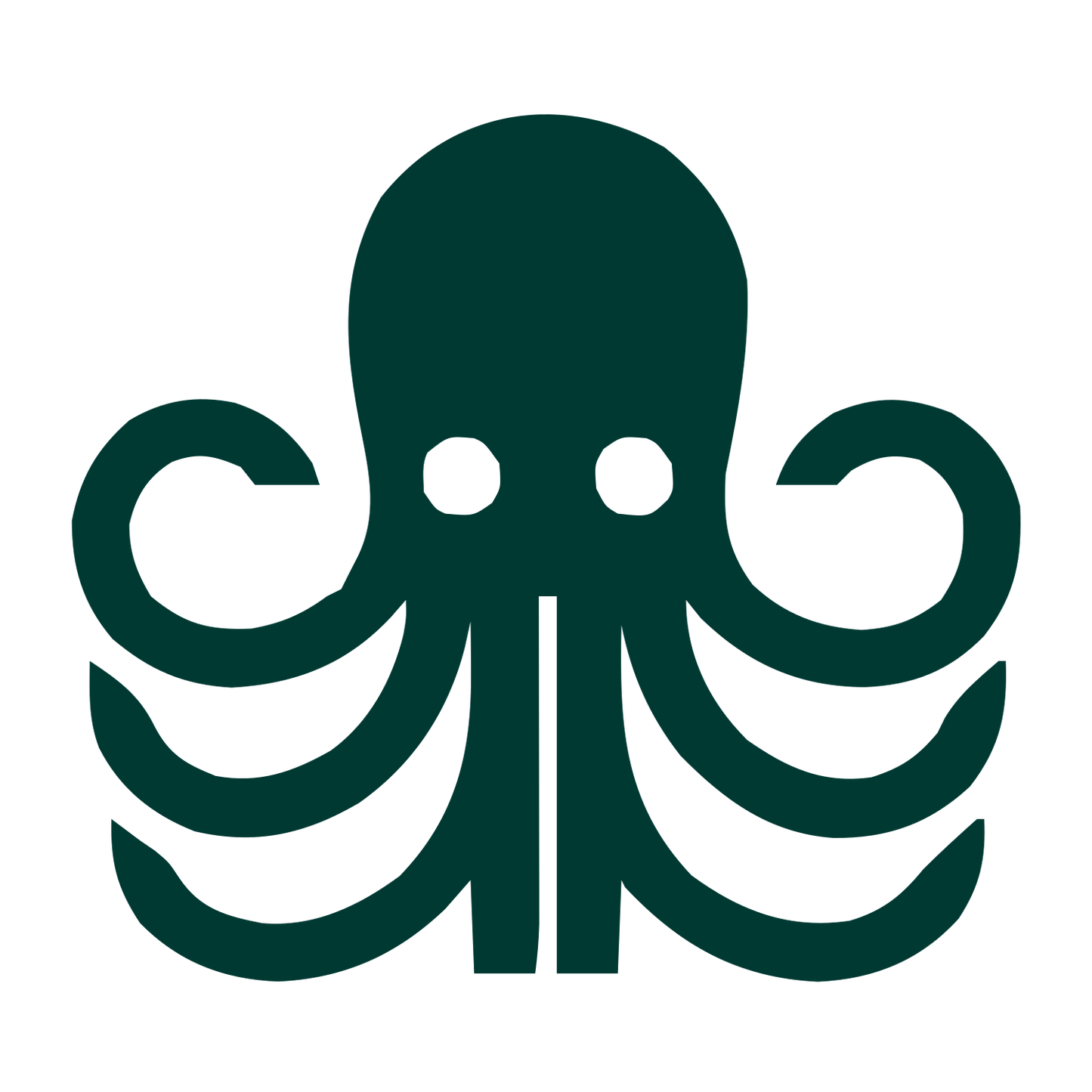 Bold Octopus Logo #003932