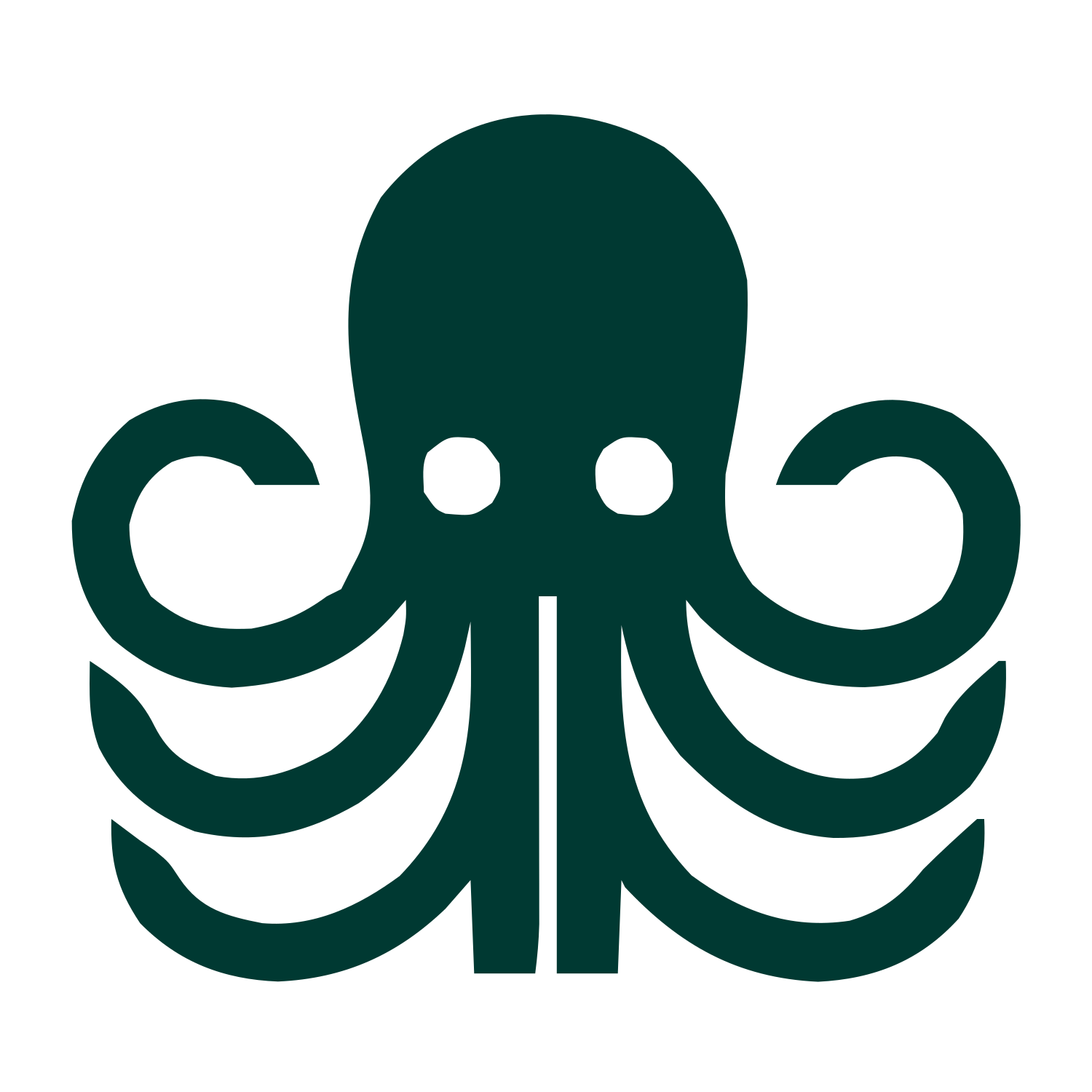 Bold Octopus Logo #003932