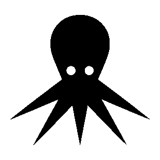 Bold Octopus Silhouette Logo