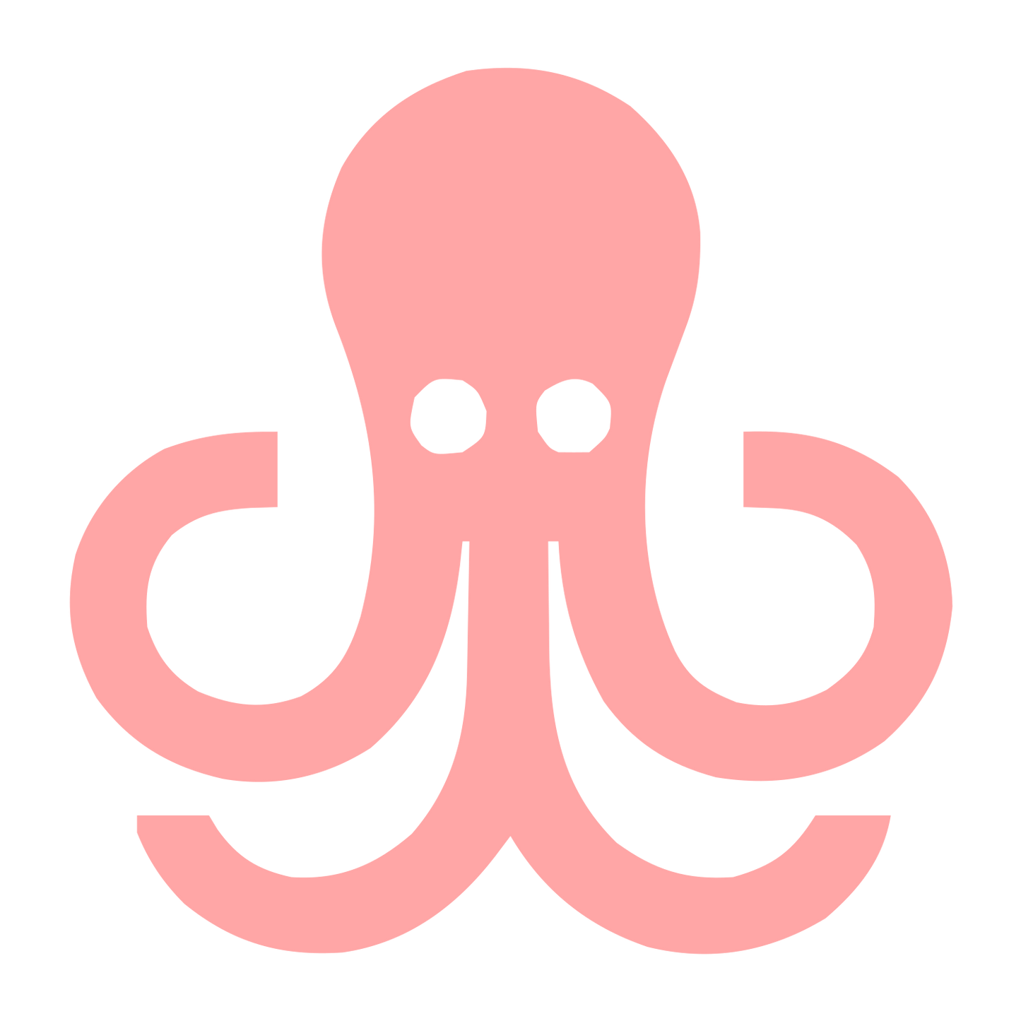 Swiss Style Octopus Logo #ffa6a6