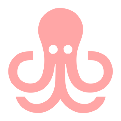 Swiss Style Octopus Logo #ffa6a6