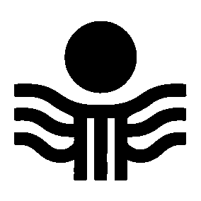 Sun and Waves Person Logo